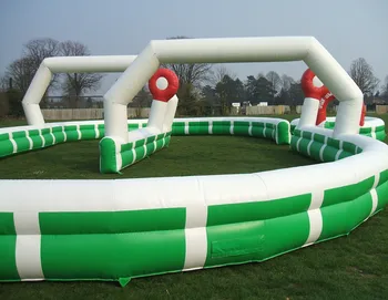 Go Kart Inflatable Racing Track Customize Dimension Strong Pvc