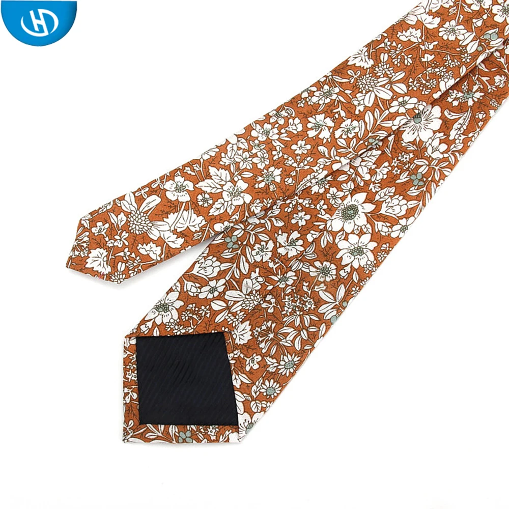 
Whosale Stylish Mens Custom Cotton Printing Flower Necktie In China 