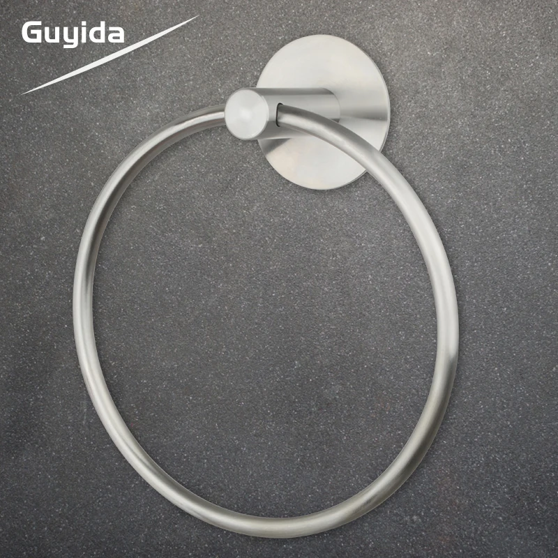 
wholesale wall hung towel ring 304 stainless steel towel rack in bathroom 