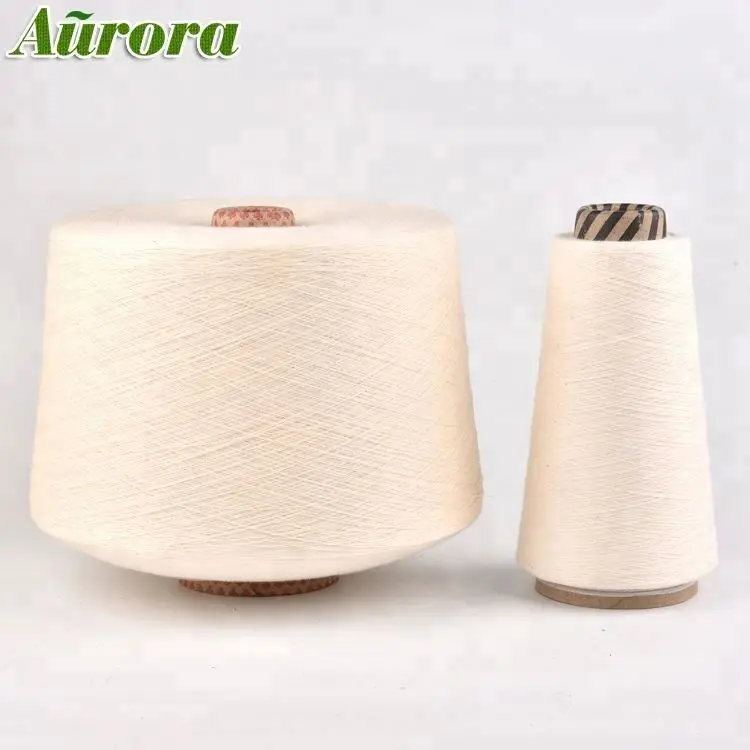 
Raw white regenerated ne 16/1 cotton sock yarn reinforcing yarn for socks 
