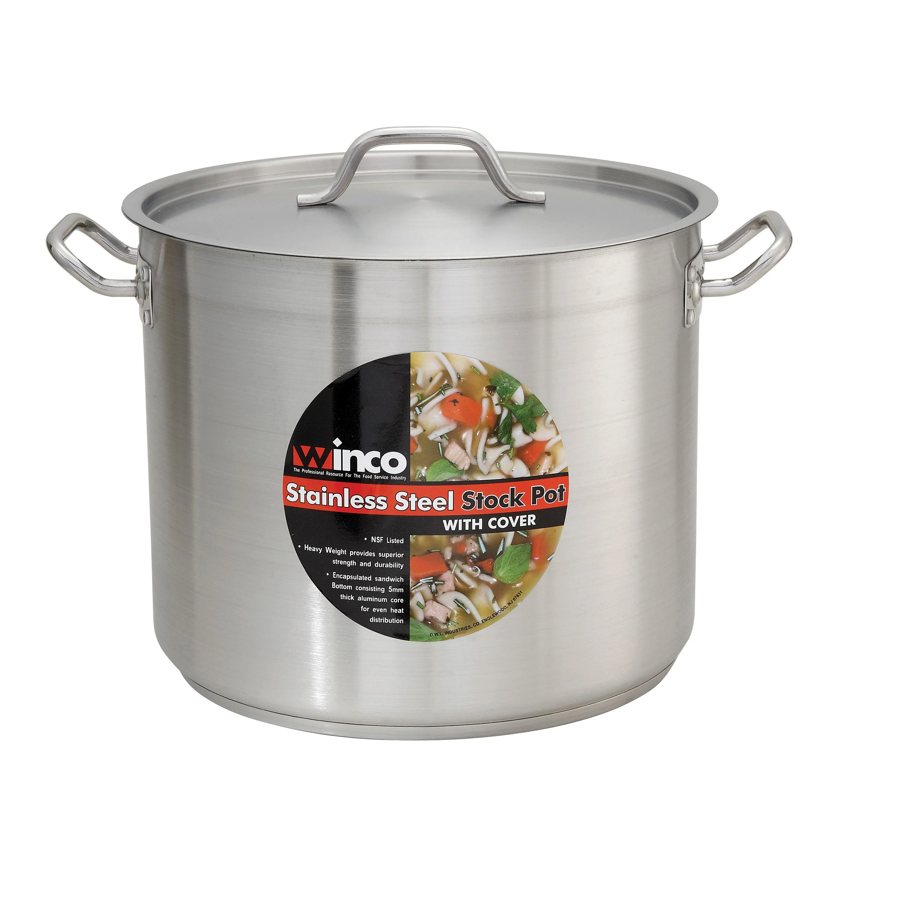

NSF Listed 20L to 100QT Capacity industrial size cooking pots for restaurant