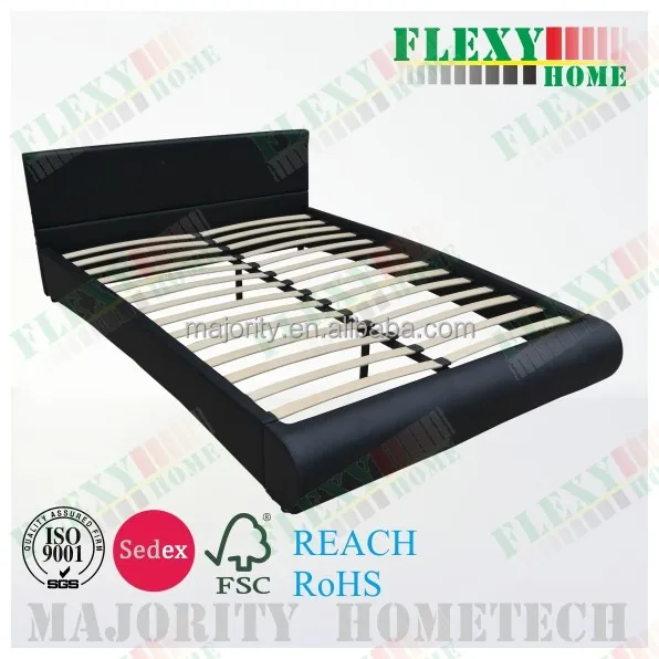 
2017 Latest furniture bedroom design faux leather storage ottoman bed 