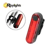 USB Rechargeable LED Bike Tail Light Bright Bicycle Rear Cycling Safety Flashlight, Fits Road, Mountain Bikes, Helmets