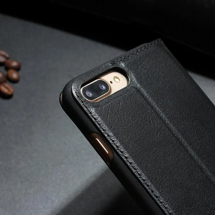 Double Open Window Flip Answer leather Mobile Phone Case For Iphone 6/6s plus 7 7plus