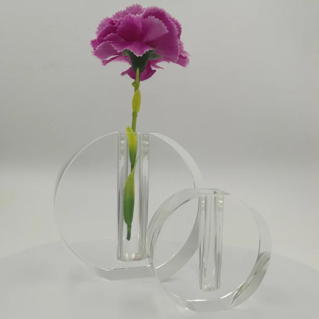 

High Quality Factory Wholesale Wedding Table Decoration Morden Crystal Flower Vase, Clear crystal