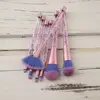 The young girl's beginner has finished setting up her eye shadow pantlight and painted quartz hair brushes and diamond handles