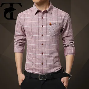 hot new products 2016 formal wear 100% sea island cotton grid shirt for men