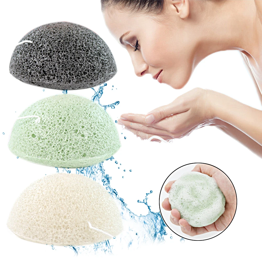 

Chinese Factory oem natural Konjac Fiber Facial sponge konjac face cleaning puff skincare