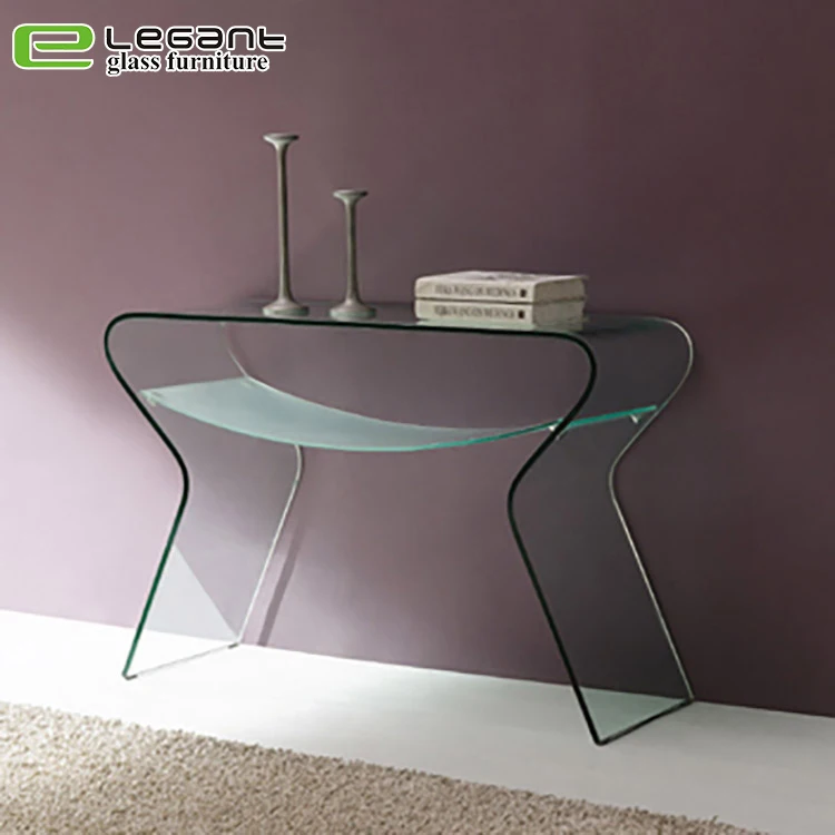 Hotel modern glass console table