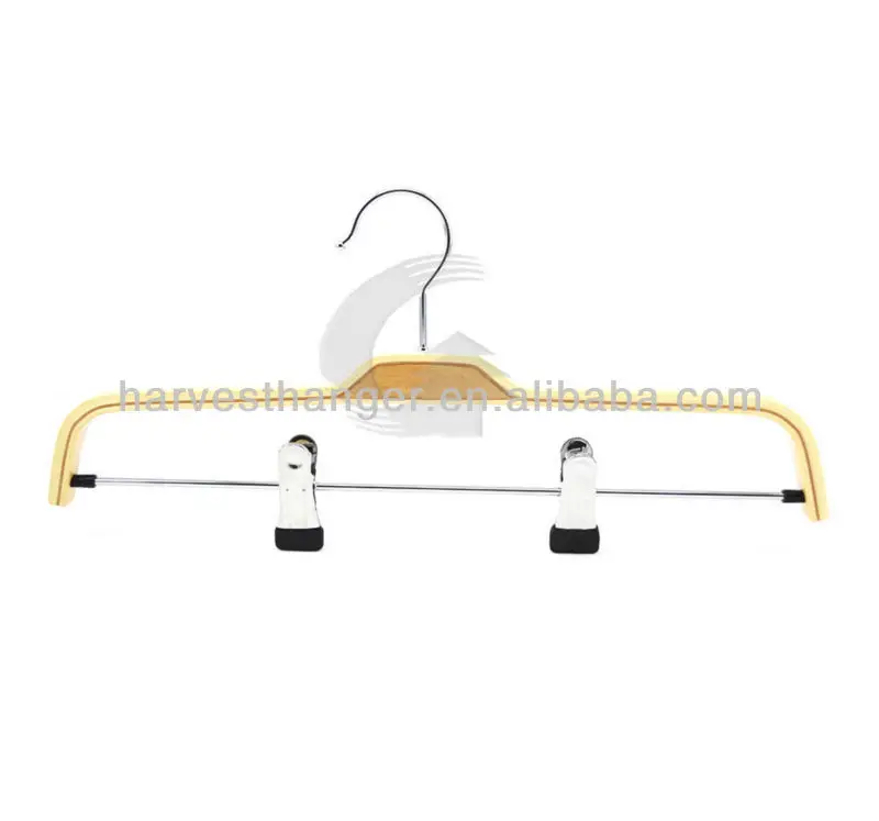 
laminated shirt hanger with clips 