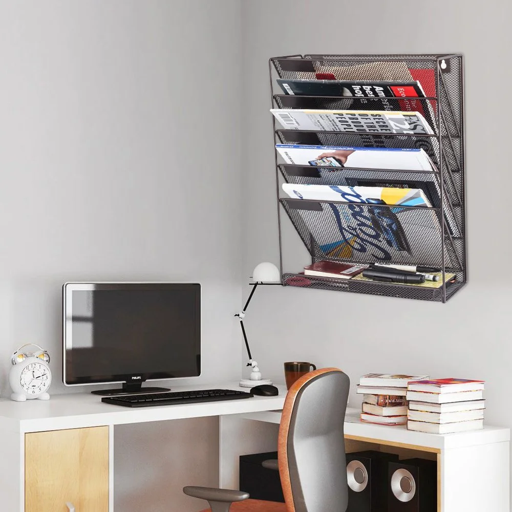 Office Home Hanging Stackable Wall Folder Organizer File Document Tray