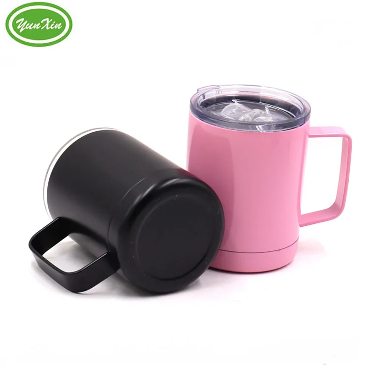 

Stainless Steel  Coffee mug Camping tumbler with metal handle