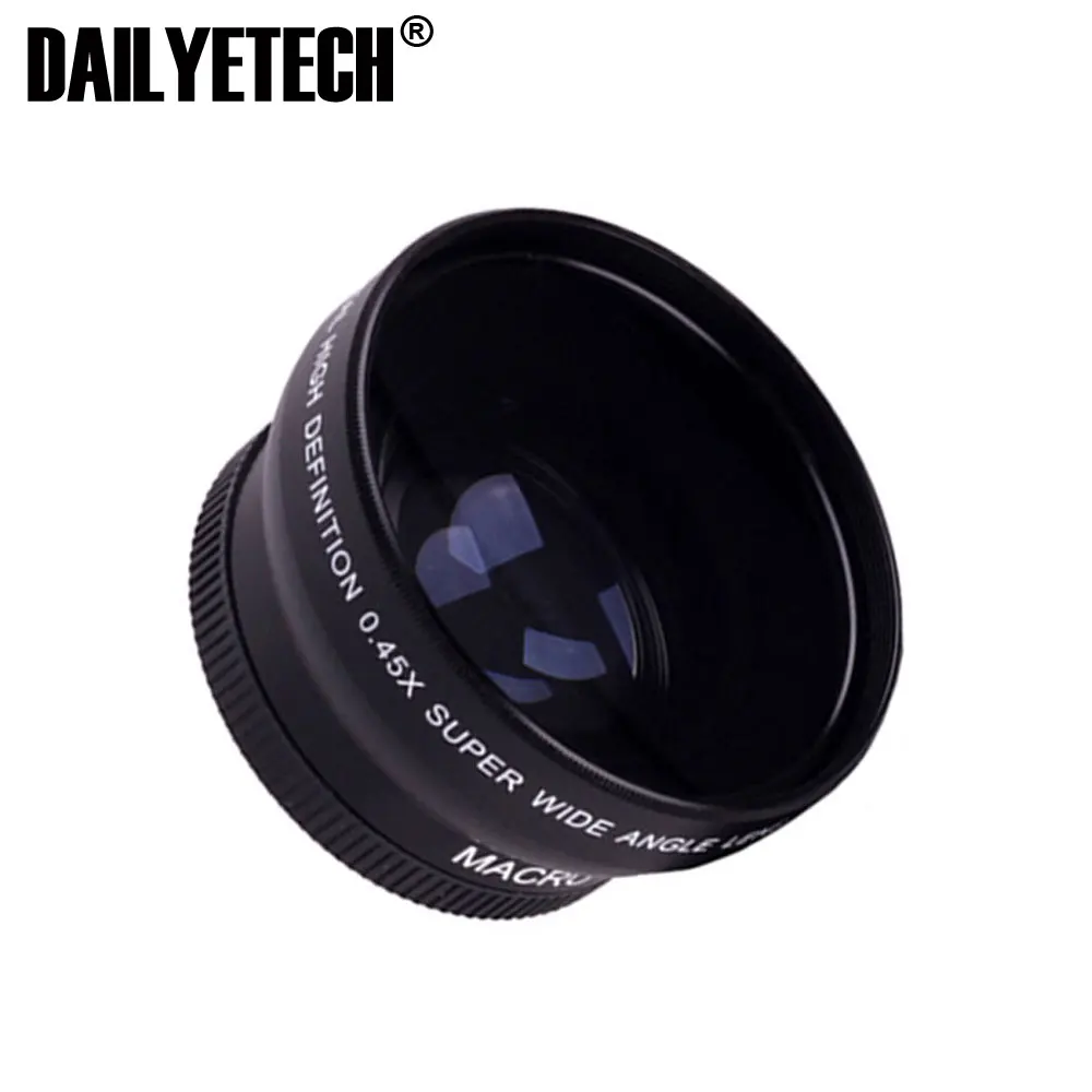 

58mm 0.45X High Definition Super Wide Angle Lens W/ Macro Attachment For Canon EOS from DAILYETECH, Black