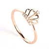 Crown design rose color ring other color custom ring 18k rose gold material ring