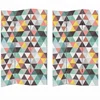 SCANDINAVIAN STYLE DECORATIVE 3 PANEL CANVAS & WOODEN SCREEN & ROOM DIVIDERS WITH PASTEL TEENAGE COLOR TONE PRINTING
