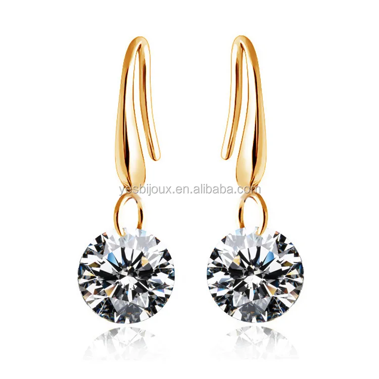 

drop pendant earring zirconia drop earring jewellery simple CZ earring