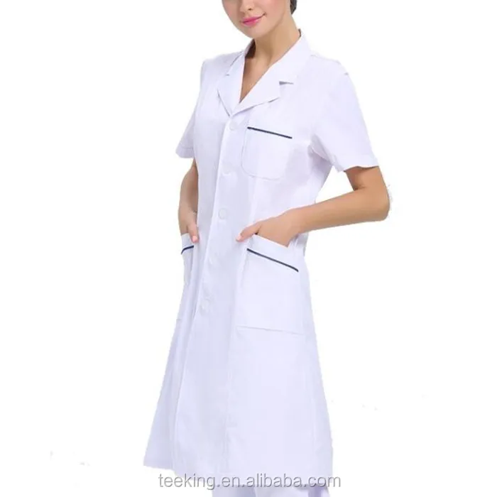 White Overall Nurse Uniform Dress Designs Personalized Scientist Doctor ...