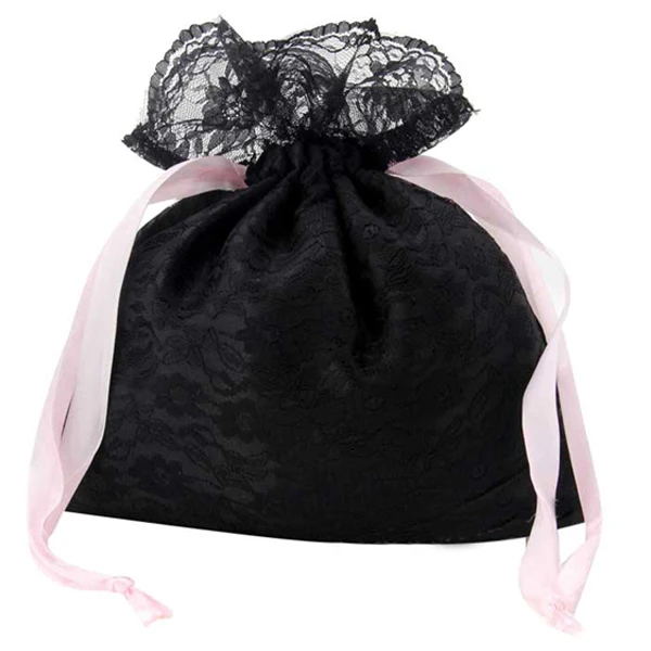 Custom Printed Jewelry Pouches Lace Drawstring Bag