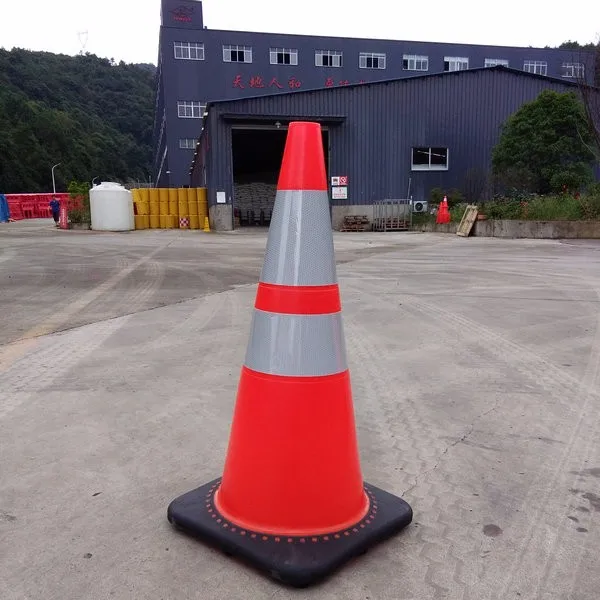 cone with 2 bands of front of factory