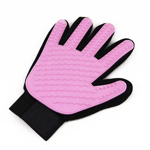 Five Finger Pet Grooming Glove Silicone Massage Hair Remover Dogs Cat Cleaning Glove