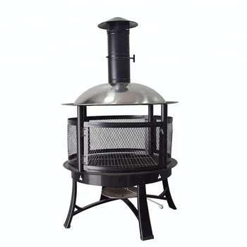 New Design Beer Bottle Shaped Outdoor Fire Pit With Chimney