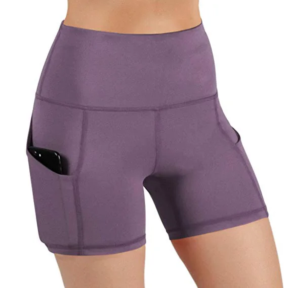 

High Waist Tummy Control Out Pocket Bike Shorts Running Athletic Gym Non See Through yoga shorts with pockets, Customized colors