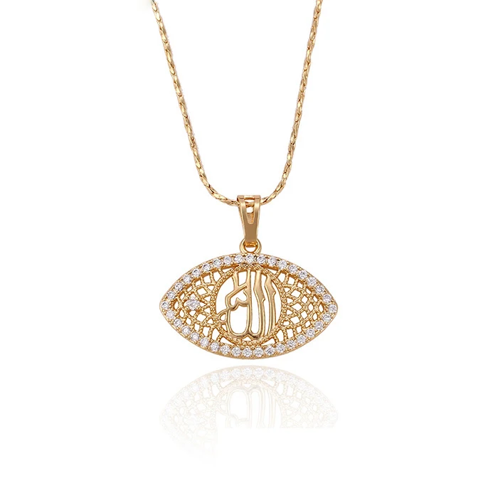 

32212 Xuping wholesale fashion gold plated eye shaped pendant with zircon