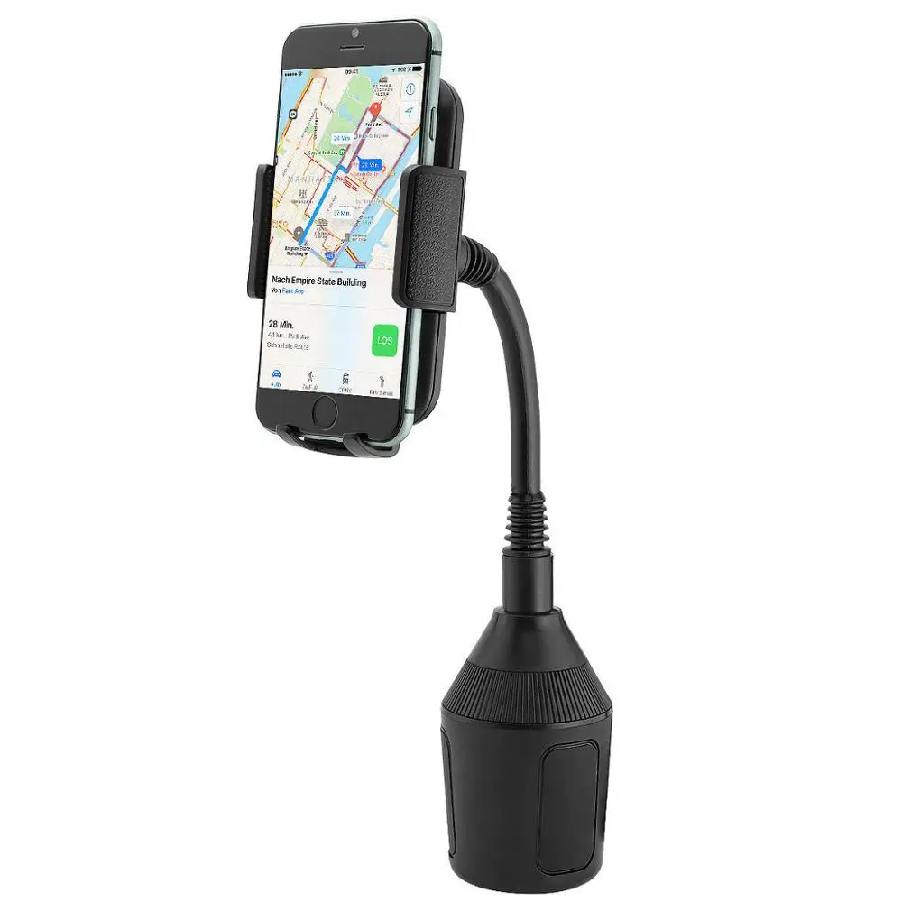 

Cell Mobile Flexible Gooseneck For Car Stand Cradle Cup Holder Phone Mount, Black