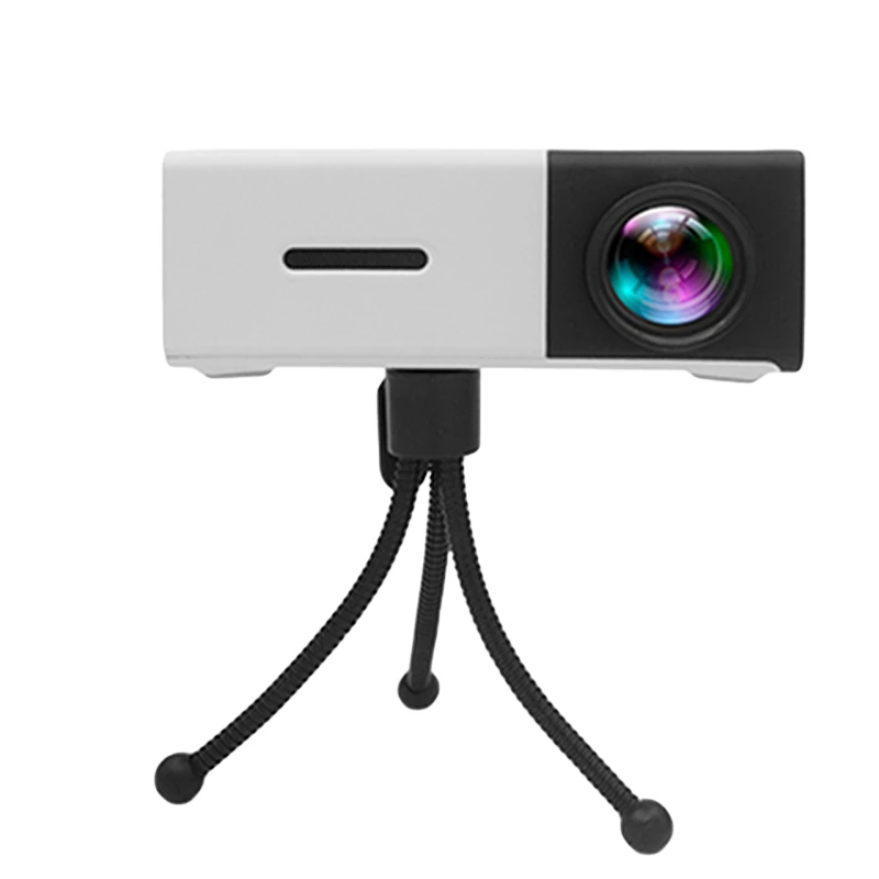 

Portable projector Built-in Battery HD 1080P mini projector YG300 with TV Tuner Outdoor home theater projector, Black+ white