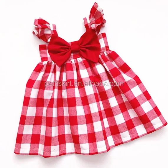 red check baby dress