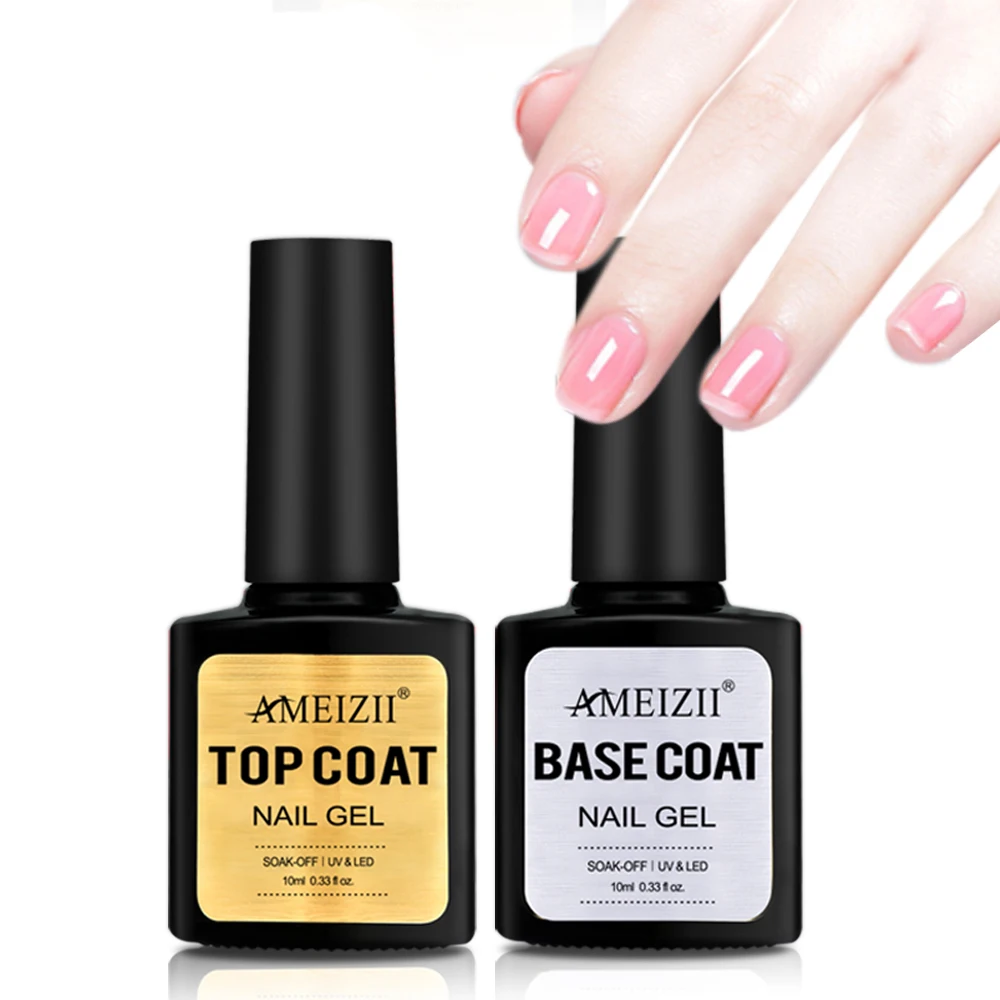 

AMEIZII Private Label Organic Cosmetics Top Base Coat Soak Off UV/LED Gel Lacquer Nail Polish