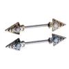VRIUA Triangle Pointed Arrow Barbell Nipple Piercing Sexy Women Nipple Rings Cover Body Jewelry