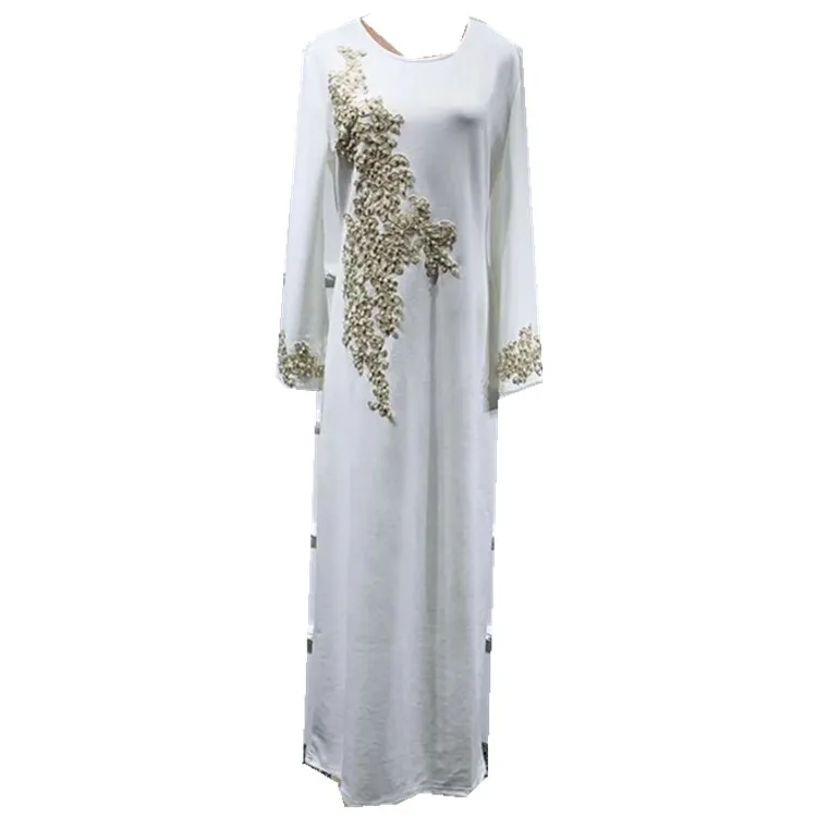 

2019 Newest arrival design wholesale high quality muslim turkey abaya with embroidery maxi dress, Purple,blacl,white