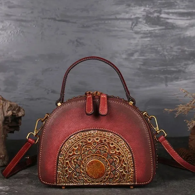 Yingchuan hand-made] vintage handmade original leather retro vegetable  tanned leather Birkin bag - Shop harrylai Handbags & Totes - Pinkoi