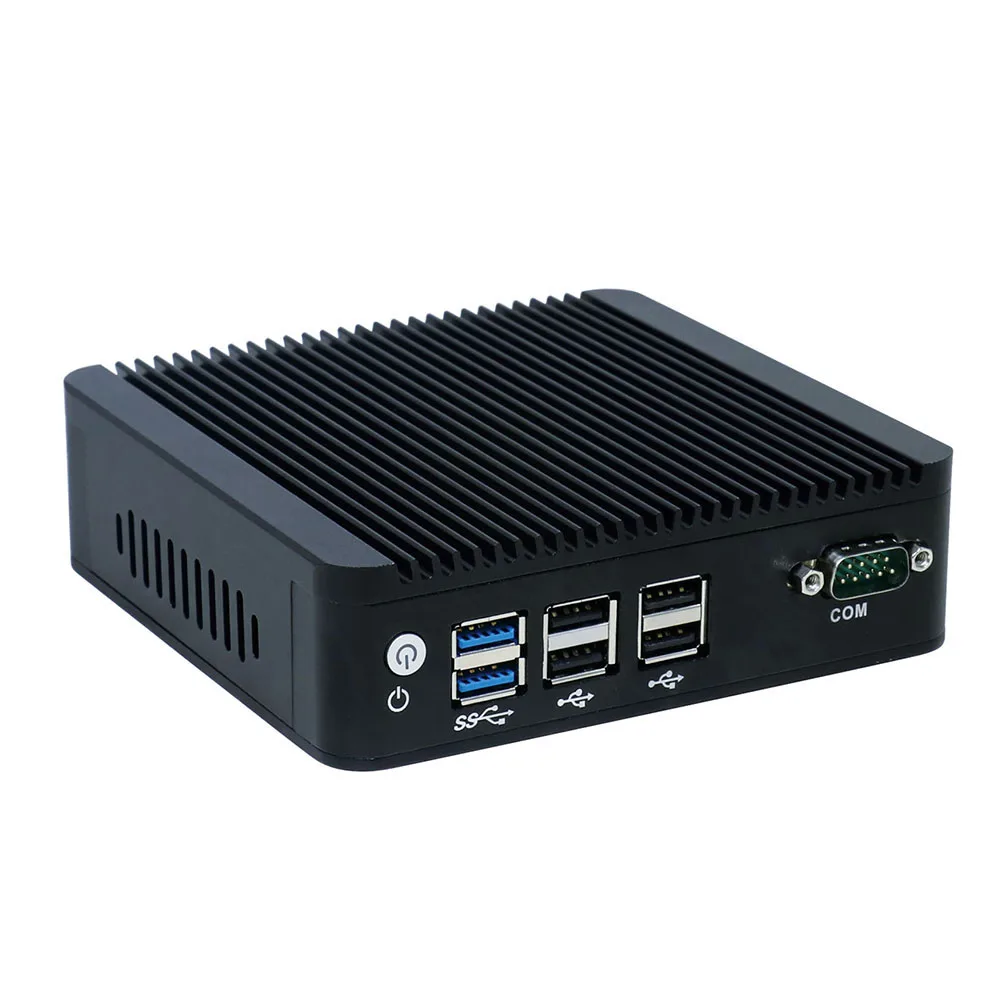 

Portable 4K mini pc Intel N3160 quad core three display fanless dual ethernet thin client windows10 with free delivery, Black (any color can be customized)