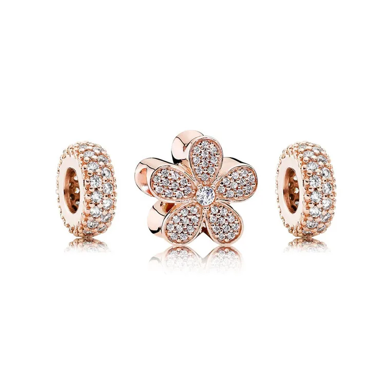 

Wholesale rose gold charms for snake bracelet high quality rose gold plated silver charms, N/a