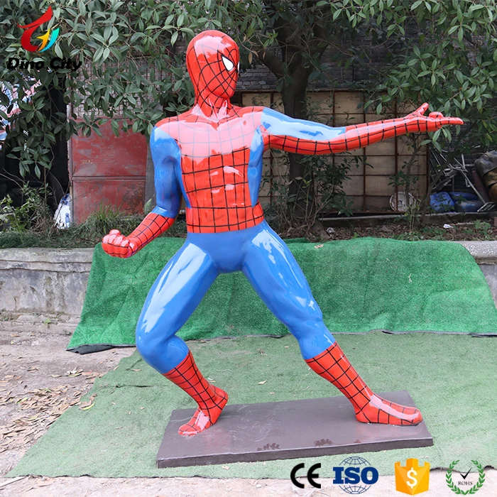 High Quality Superhero Character Life Size Spiderman Statue For Sale