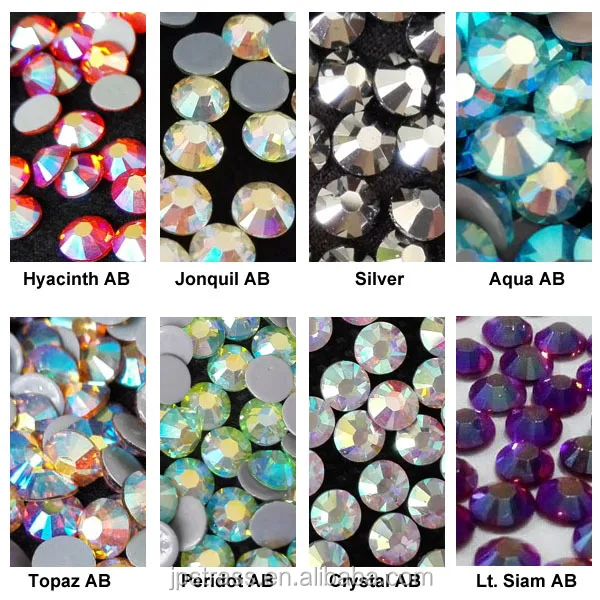 Pellosa Shiny Hot Fix Rhinestones Mine Gold Shadow 16 Cutting Facets