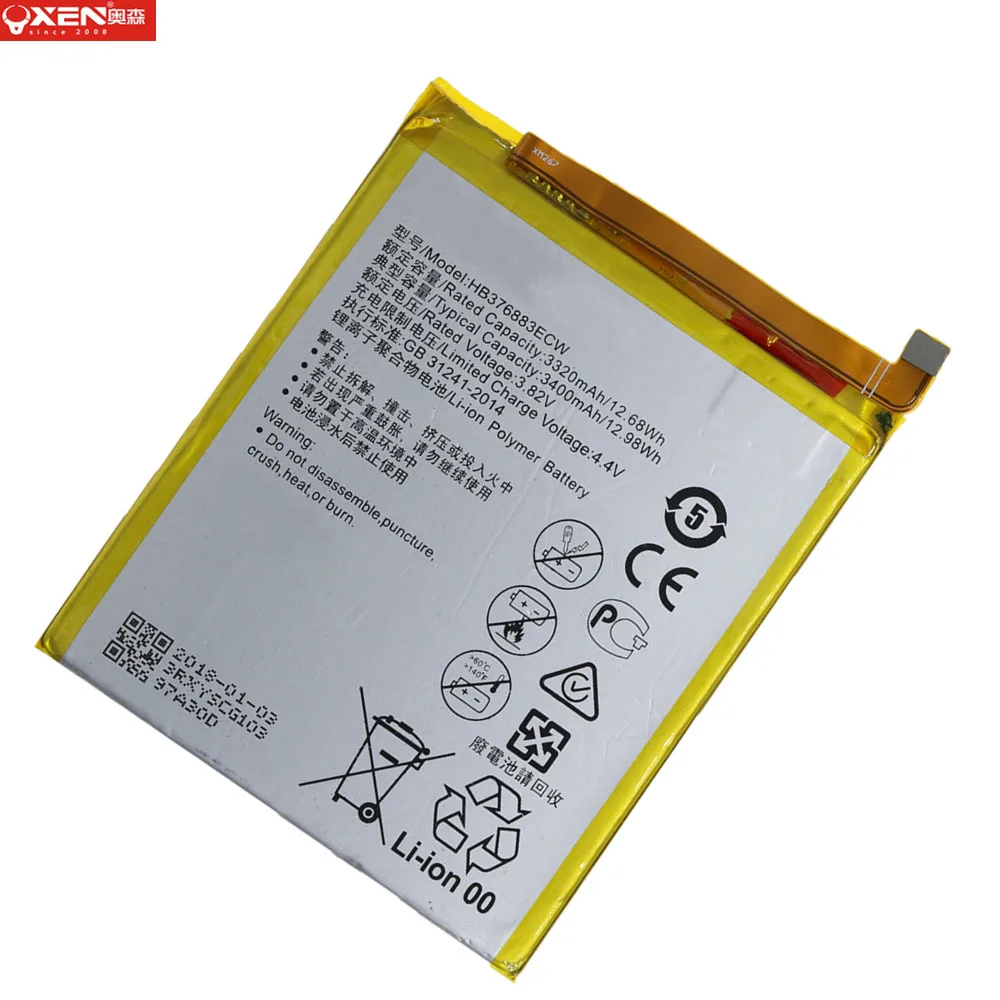 Wholesale Big Capacity Lithium Cell Phone Rechargeable HB376883ECW Battery for Huawei P9 plus Replacement