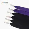 Single Double Herringbone Ribbon Factory For Garment Trousers Metal Drawstring Cord End Cotton Flat Drawcord With Metal Tips