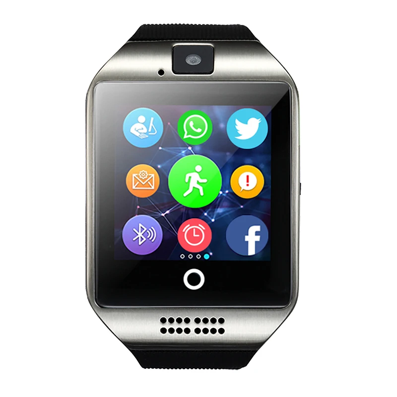 2019 Wireless WIFI Smart Watch Q18 Sport Wrist Watch for Android with Camera Support   SIM Card