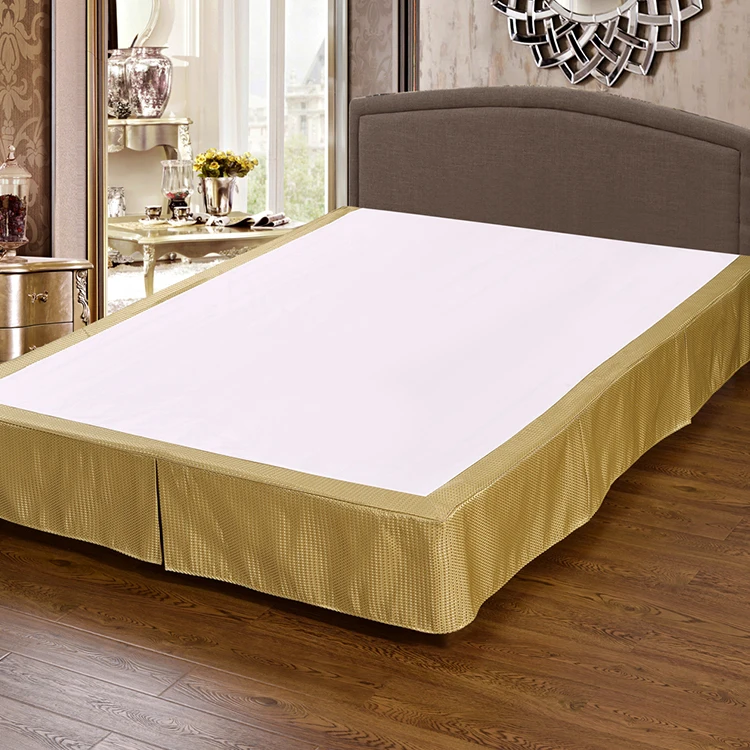 OEM & ODM washable plain Woven bed skirt for hotel usage