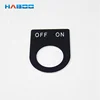 22mm installation diameter label black with ON OFF label for 22mm push button switch good quality