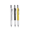 Custom Logo 6 in 1 Multifunction Screwdriver Ruler Level Touch Stylus Metal Ballpoint Pen