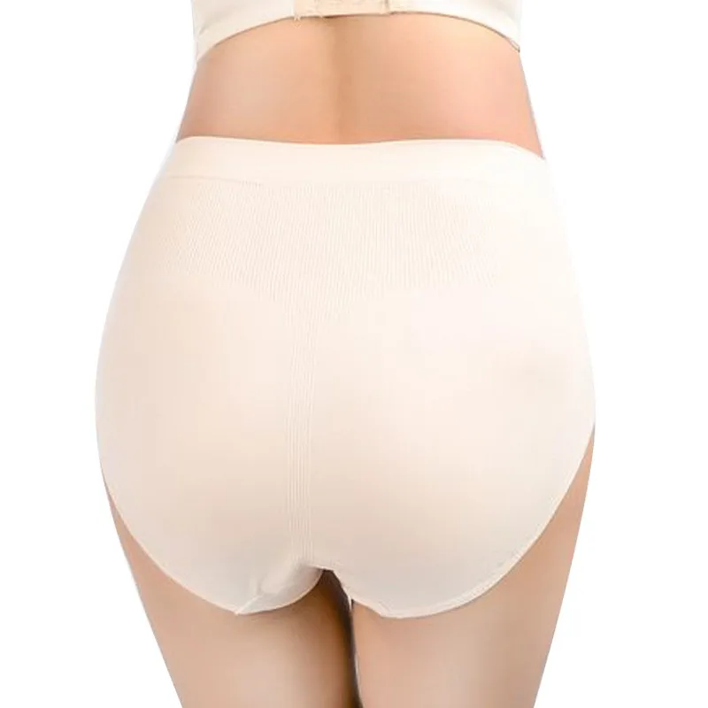 Women's Seamless Maternity Panties High Waist Support Briefs Cotton