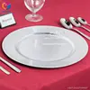 white silver gold red clear Glass Charger Plate/ custom made stainless steel Charger Plate Dinnerware Tableware