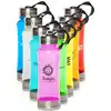 Outdoor sport creative environment protection 500ml tritan space plastic gift stainless steel cover and bottom water bottle