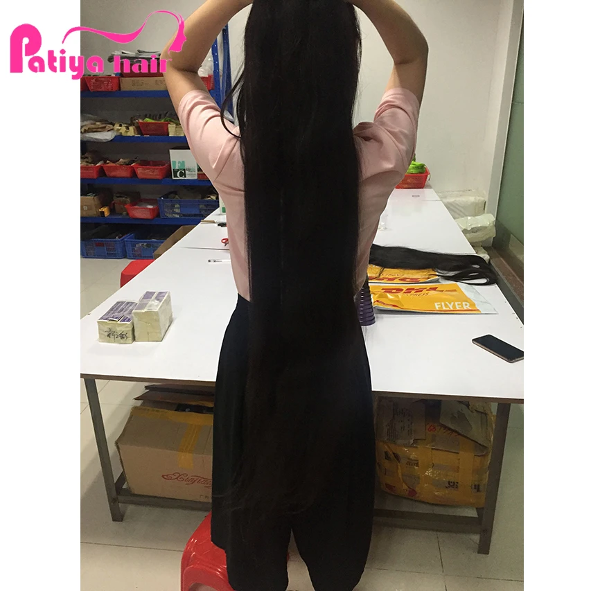 

Long Length Min 1 piece Cut from 1 Donor Virgin Straight Human Hair 28 30 32 34 36 38 40inch Raw Indian Bundles, Natural color black #1b,#2,#1