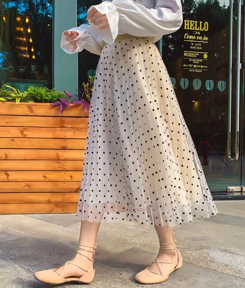Factory made plus size women skirt skirts mesh midi