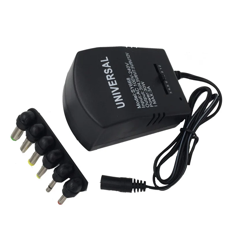 3-12v 12w universal laptop ac dc adapter charger 100 240v 50 60hz adapter with 6 DC connectors